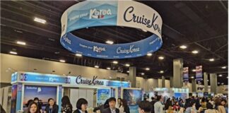 강원관광재단, 시트레이드 크루즈 글로벌 2026서 속초항 크루즈 기항 성과… 시트레이드 크루즈 글로벌 2026 행사장에서 속초항 크루즈 기항 유치를 홍보하는 한국관 부스 전경