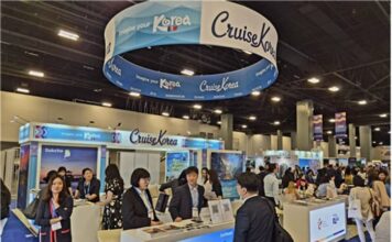 강원관광재단, 시트레이드 크루즈 글로벌 2026서 속초항 크루즈 기항 성과… 시트레이드 크루즈 글로벌 2026 행사장에서 속초항 크루즈 기항 유치를 홍보하는 한국관 부스 전경