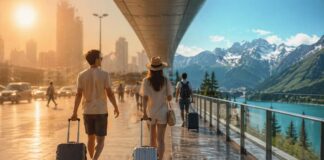 폭염이 바꾼 여름 여행… ‘쿨케이션’ 수요 커진다 여름철 시원한 지역으로 떠나는 여행 수요 증가를 상징하는 공항 여행객 이미지