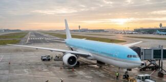 대한항공, 스카이팀 SSQ 의장 항공사 선출…보조배터리·비상대응 논의 주도 대한항공이 스카이팀 SSQ 의장 항공사로 선출된 내용을 상징하는 항공기 이미지