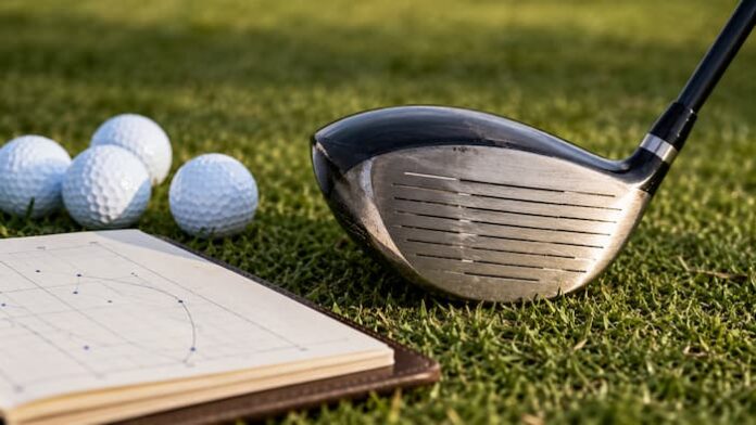 애런 라이 PGA 챔피언십 우승백을 상징하는 드라이버와 페어웨이우드 장비 이미지