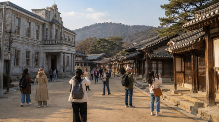 고령 예산 장흥 등 국내 K-콘텐츠 촬영지를 방문하는 여행객 이미지