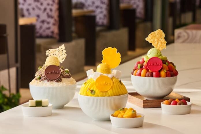 안다즈 서울 강남이 선보인 망고 빙수, 허니 토마토 빙수, 유기농 팥빙수 등 여름 빙수 3종