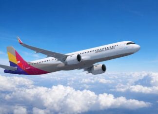 아시아나항공 A321neo 항공기가 하늘을 비행하는 모습, 2026년 1분기 실적 분석 기사 대표 이미지