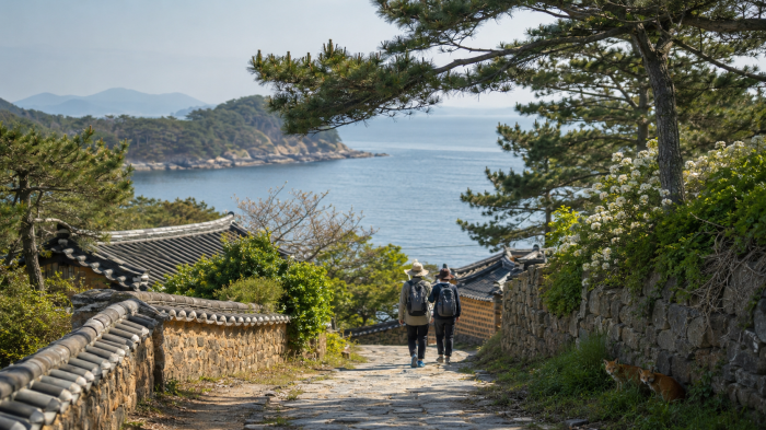 완도 보길도 역사 인문 자원을 따라 걷는 전남 섬 관광 여행객