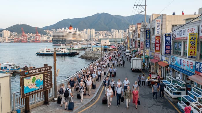부산·인천·제주 크루즈 항만과 한국 크루즈 허브 전략의 한계를 상징하는 대형 크루즈선 입항 장면