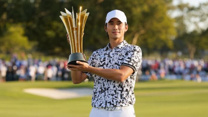 oh-seungtaek-kpga-founders-cup-first-win-featured 오승택 KPGA 파운더스컵 첫 우승 트로피 세리머니 참고사진 기반 생성 이미지