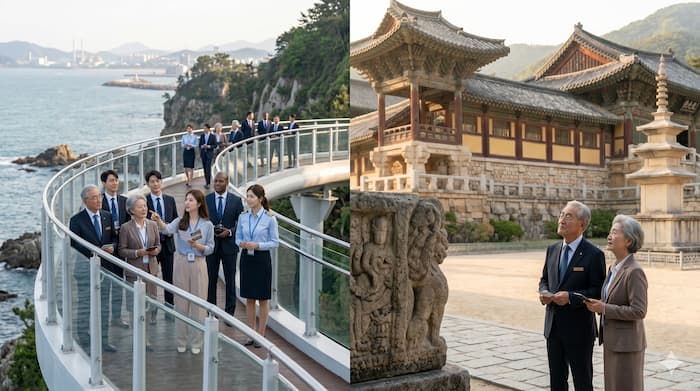포항 해안과 경주 문화 체험을 연결한 블레저 관광 이미지
