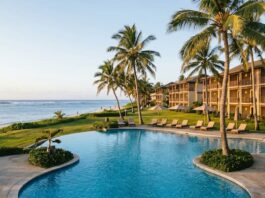 Saipan’s Decline Shows the Cost of Failing to Plan Beyond the Peak Saipan resort coastline after its tourism peak, showing aging facilities and a quiet poolside area