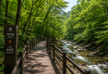 속리산 세조길, 계곡 따라 법주사 걷는 6월 무장애 숲길 속리산 세조길 계곡 옆 숲길 데크로드