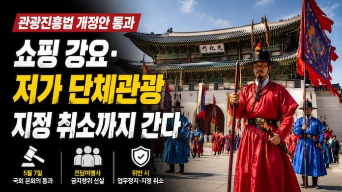 광화문 수문장 교대식과 관광진흥법 개정안 카드뉴스 이미지