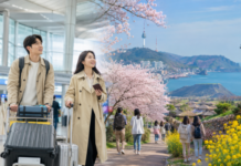 트립닷컴그룹 골든위크 한국 여행 트렌드, 포항과 대구로 번진 방한 수요 골든위크 기간 한국을 찾는 아시아 여행객과 지역 도시 여행 확산을 상징하는 공항과 도시 풍경
