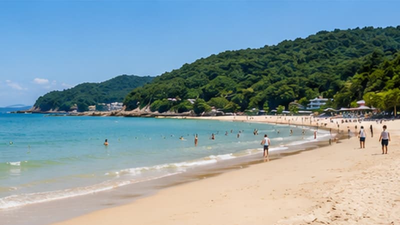 7월 중순 한적한 해변 풍경