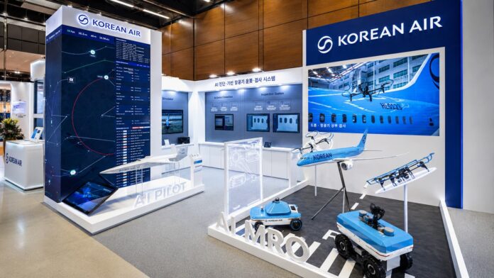 대한항공 AI MRO 전시 부스 대표 이미지 대한항공이 2026 국토교통기술대전에서 선보인 AI Pilot과 AI MRO 전시 부스
