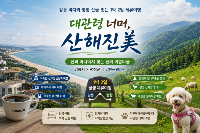 강릉 오죽헌 선교장 테라로사와 평창 월정사 전나무숲길을 잇는 미인투어