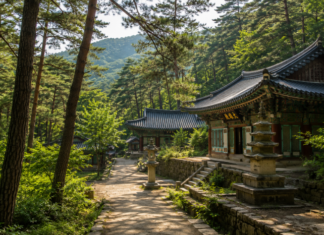 김천 청암사 전경과 적송 숲 속 천년 고찰 풍경