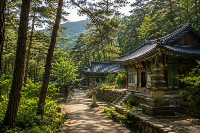 김천 청암사 전경과 적송 숲 속 천년 고찰 풍경