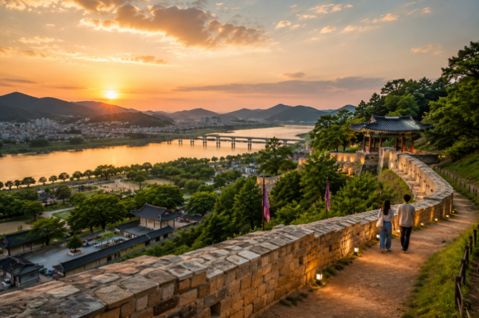 gongju-day-trip-gongsanseong-baekje 공주 공산성 성곽길과 금강을 걷는 여행객