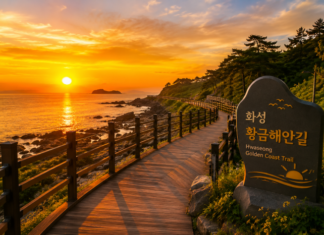 화성 황금해안길 서해 낙조와 해안 데크길