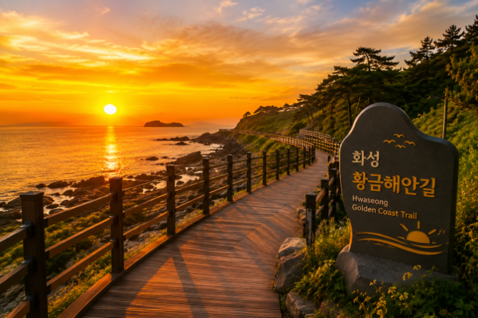화성 황금해안길 서해 낙조와 해안 데크길