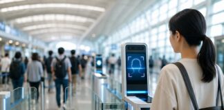 인천공항 스마트패스 얼굴인증 출국장 이용 장면