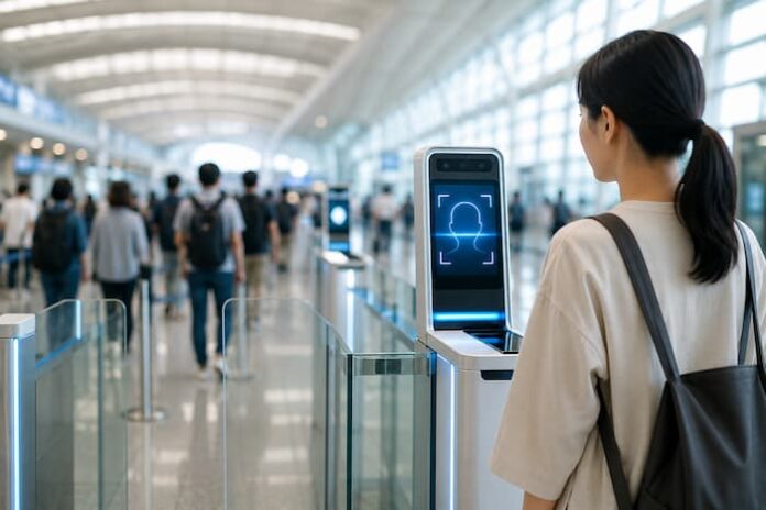 incheon-airport-smartpass-face-recognition-gate 인천공항 스마트패스 얼굴인증 출국장 이용 장면