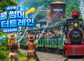 제주 에코랜드 워터트레인 시즌3 기차와 물총 배틀, 곶자왈 숲속 여름 물놀이 풍경