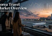 Korea Travel Market Overview First Week of June 2026 with airport and market risk concept