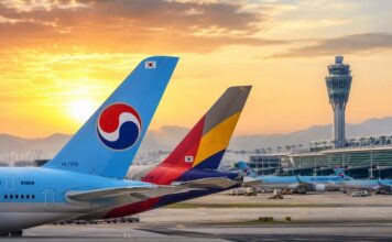대한항공 아시아나 통합을 앞두고 한국 여행시장 좌석 공급과 여행 유통 구조 변화를 상징하는 인천공항 항공기 이미지