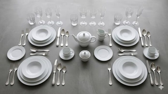 korean-air-first-class-bernardaud-tableware 대한항공 퍼스트 클래스 기내 서비스에 실제 사용되는 베르나르도 도자기와 프랑스 명품 테이블웨어 구성 전경