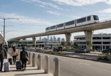 2026 월드컵 개최 도시 로스앤젤레스의 LAX 공항과 무인궤도열차 인프라