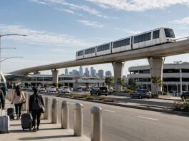 2026 월드컵 개최 도시 로스앤젤레스의 LAX 공항과 무인궤도열차 인프라