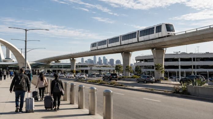 LA 월드컵 2026 LAX 공항 교통 인프라 2026 월드컵 개최 도시 로스앤젤레스의 LAX 공항과 무인궤도열차 인프라