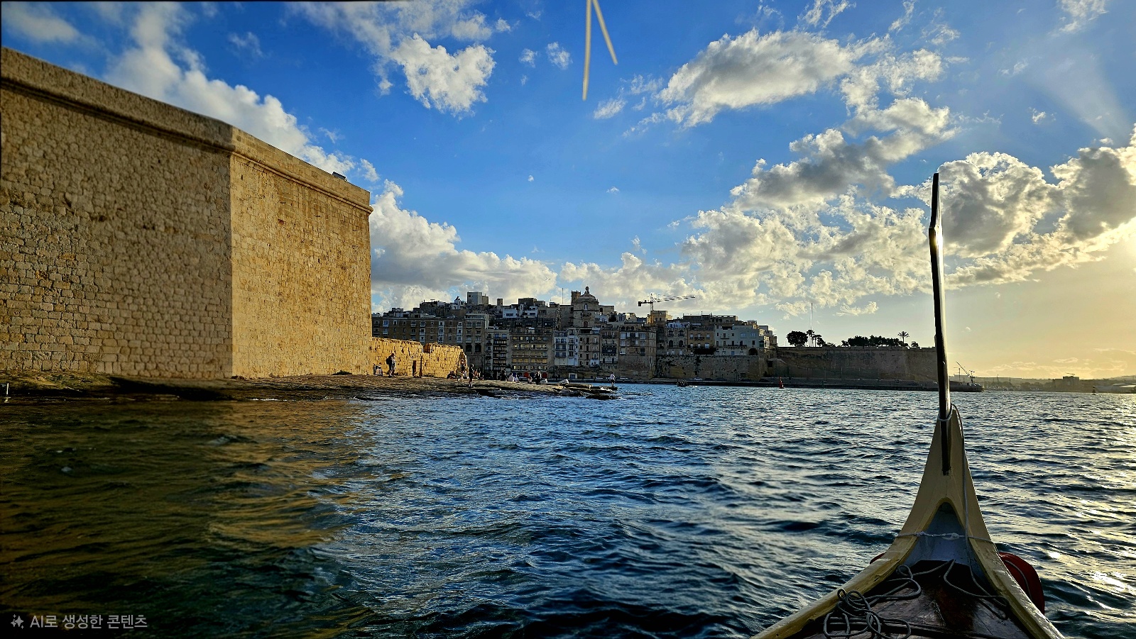 Modern marina and stone city in Malta Grand Harbour