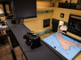 Lascaris War Rooms map room and wartime command equipment in Malta
