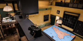 Lascaris War Rooms map room and wartime command equipment in Malta