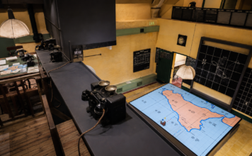 Lascaris War Rooms map room and wartime command equipment in Malta