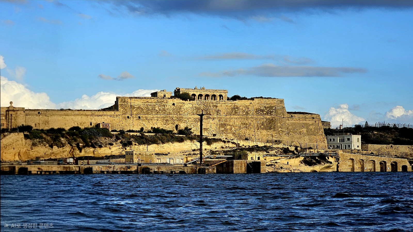 Malta maritime fortress defence seen from the sea