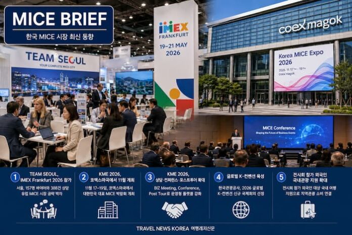 mice-brief-korea-market-june-2026 한국 MICE 시장 브리프 국제회의 전시회 호텔 컨벤션 인센티브 관광 이미지
