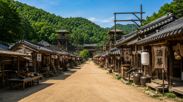 문경새재 오픈세트장 사극 촬영지 거리 풍경