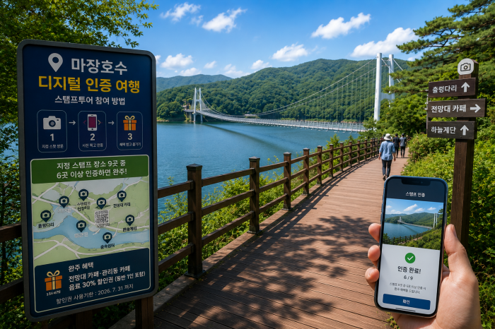 파주 마장호수 수변 둘레길과 디지털 스탬프투어 산책 동선