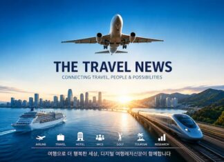 The Travel News digital relaunch main image with aviation, cruise, rail, city and tourism industry themes