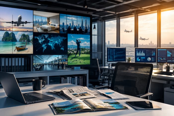 Digital archive concept for travel industry reporting, research and data