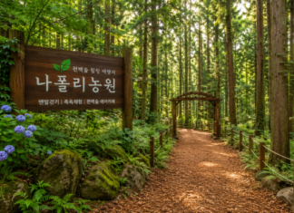 통영 나폴리농원 편백숲 맨발 걷기 웰니스 여행지