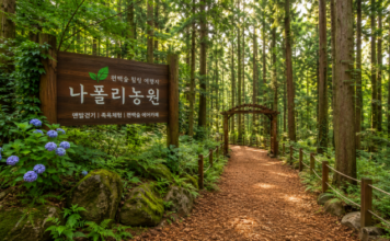통영 나폴리농원, 4회 연속 우수 웰니스 관광지로 인정받은 편백숲 맨발 여행 통영 나폴리농원 편백숲 맨발 걷기 웰니스 여행지