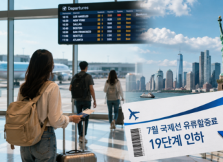 7월 국제선 유류할증료 인하와 미국여행 항공권 비용 변화
