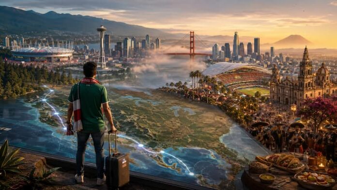 world-cup-western-route-north-america-map-journey 2026 북중미 월드컵 서부축 여행, 캐나다 밴쿠버에서 멕시코 과달라하라까지 이어지는 대륙 종단 루트