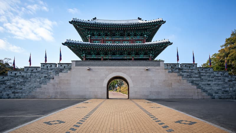 진주성 공북문 정면 전경