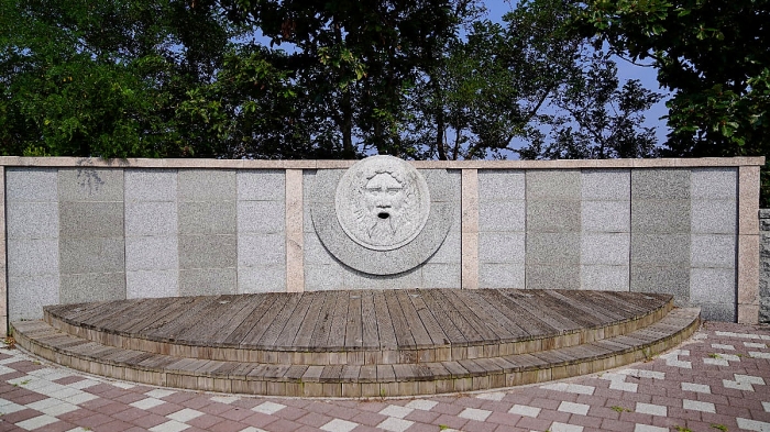 변산해수욕장 사망암 표지와 해안 풍경