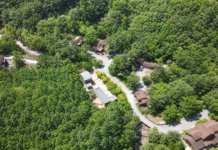 용화산자연휴양림 산림복합체험센터 재개장, 100m 집라인과 12m 인공암벽 운영 울창한 숲속에 숙박동과 관리시설이 자리한 춘천 용화산자연휴양림 전경